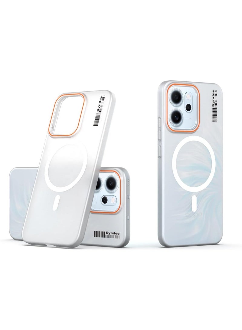 سيندي جراب هاتف محمول شفاف غير لامع مقاوم للاصفرار، بغطاء كامل، مصنوع من البولي كربونات، بلون رمادي دخاني، مناسب لهاتف أوبو رينو 15F/رينو 14F - Image 1